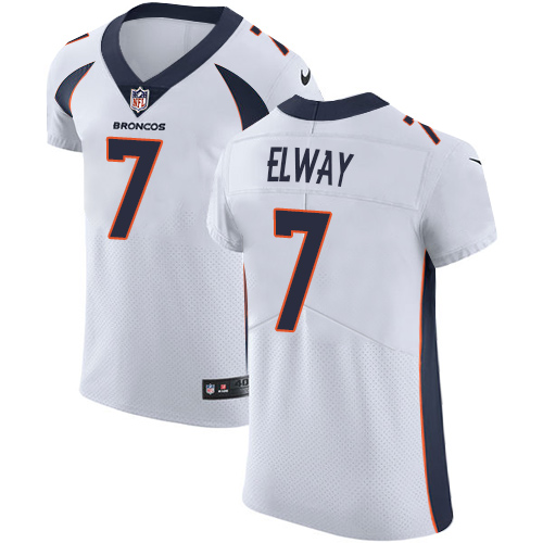 Nike Broncos #7 John Elway White Men's Stitched NFL Vapor Untouchable Elite Jersey - Click Image to Close
